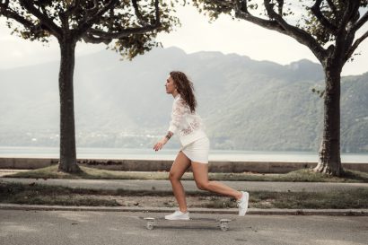 Skateuse en longboard - Aix-les-Bains