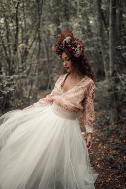 Robe de mariée tulle et dentelle - Lac du Bourget (Savoie)- Eperdumence