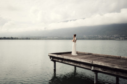 Robe soie doré et kimono - Lac du Bourget - Eperdumence