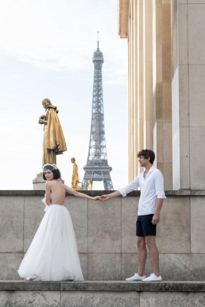 Jupe tulle top dentelle de Calais - Paris - Marine Du Sordet