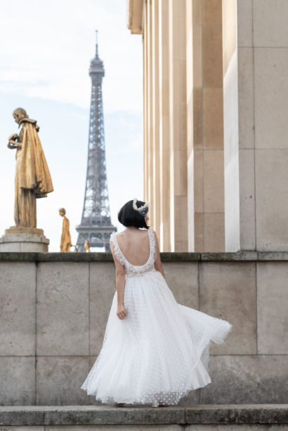 Jupe tulle top dentelle de Calais - Paris - Marine Du Sordet