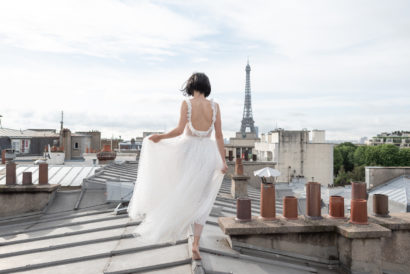 Jupe tulle top dentelle de Calais - Paris - Marine Du Sordet