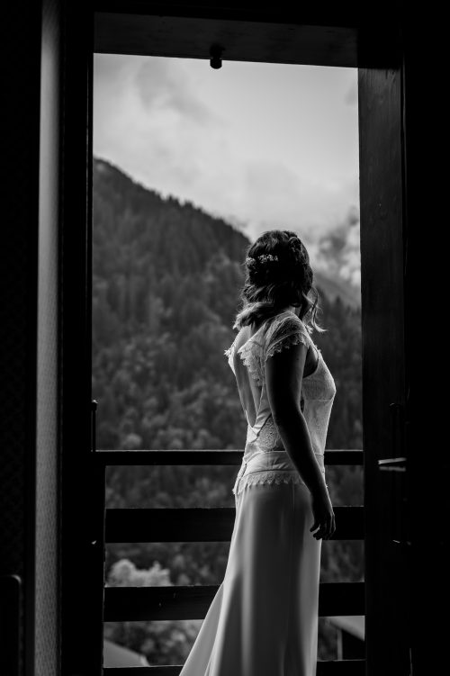 Mariage inspirant en noir et blanc