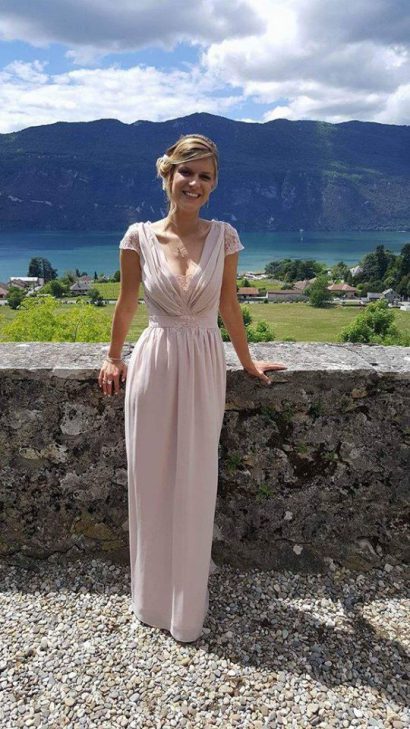 Robe rose bustier plissé - Aix-les-Bains