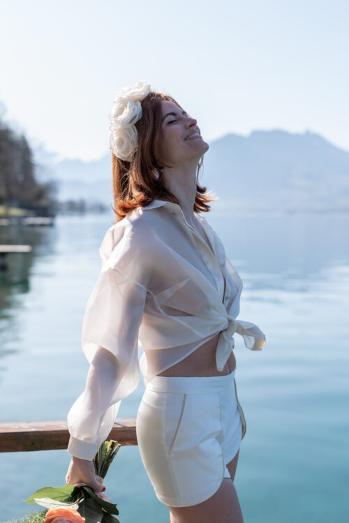 Chemise organza et satin de soie – Image 6