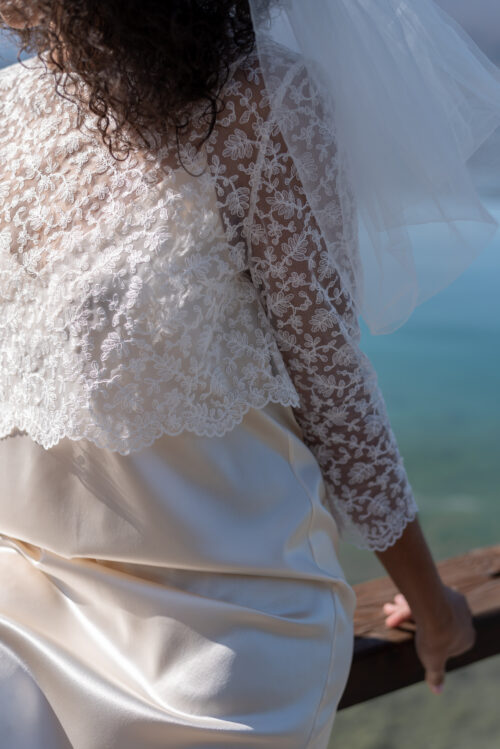 Top femme tulle brodé de Calais-Caudry – Image 2
