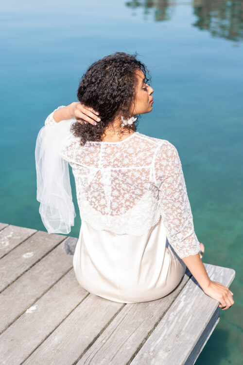 Top femme tulle brodé de Calais-Caudry – Image 7