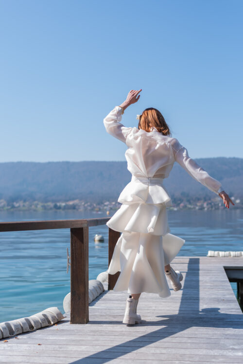 Jupe à volants en organza de soie – Image 9