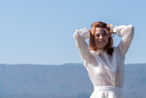 Chemise organza et satin de soie – Image 4