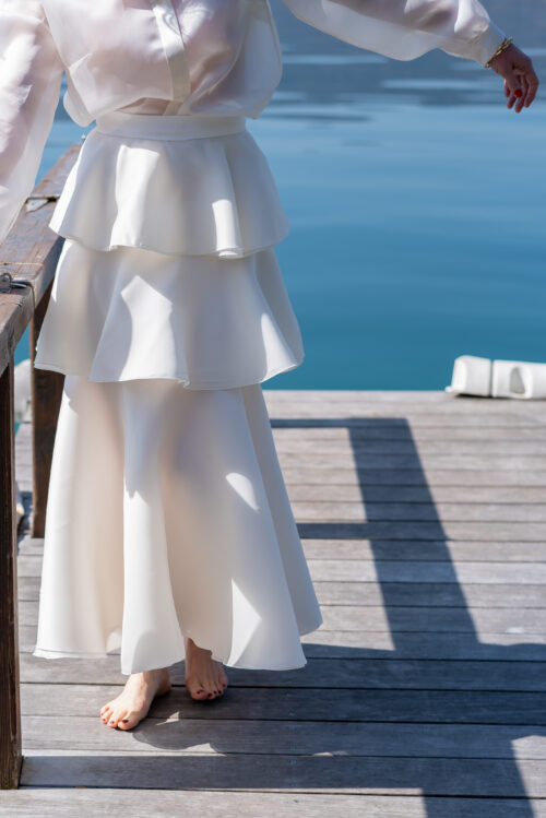 Jupe à volants en organza de soie – Image 4