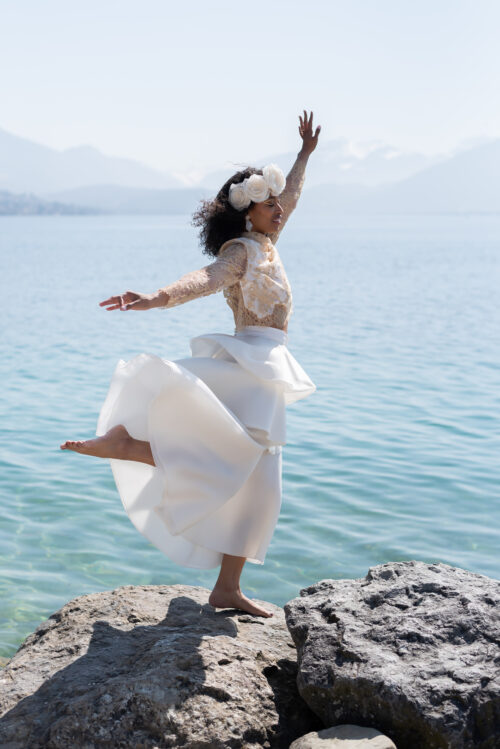 Jupe à volants en organza de soie – Image 5