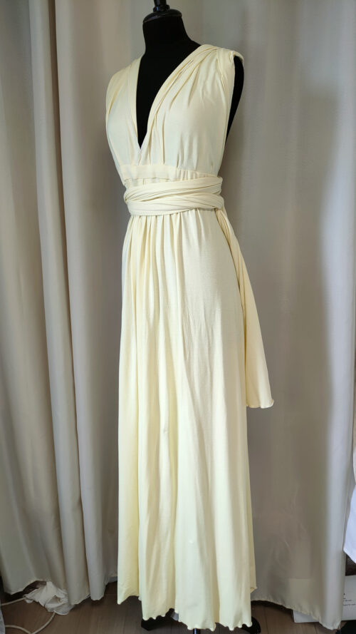 Robe de cocktail à nouer Pastel, taille 36-40 ajustable – Image 3