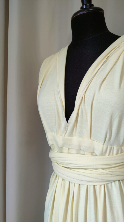 Robe de cocktail à nouer Pastel, taille 36-40 ajustable – Image 2