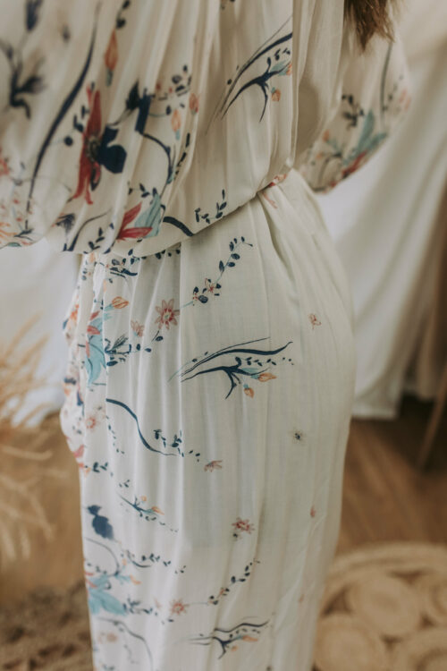 Kimono floral long Passiflore – Image 5