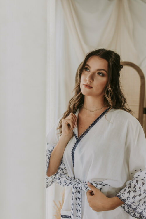 Kimono long coton broderie anglaise Ancolie – Image 4