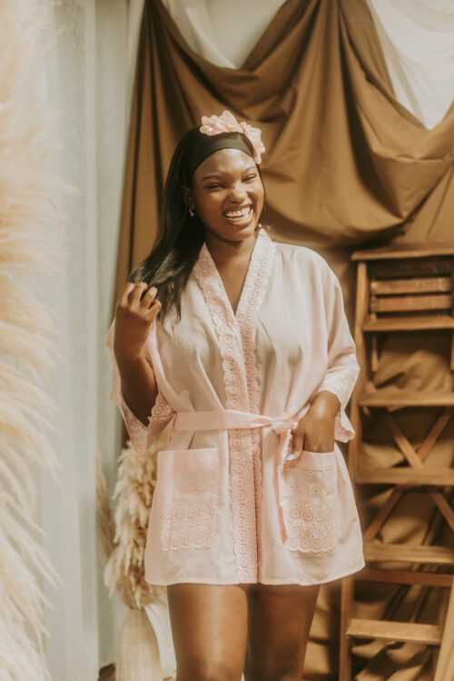 Kimono coton rose bonbon Cosmos – Image 5