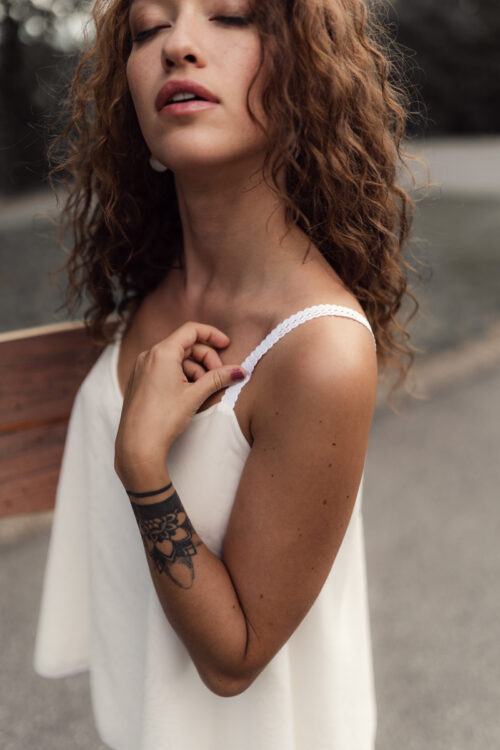 Top vaporeux mousseline rosace – Image 4